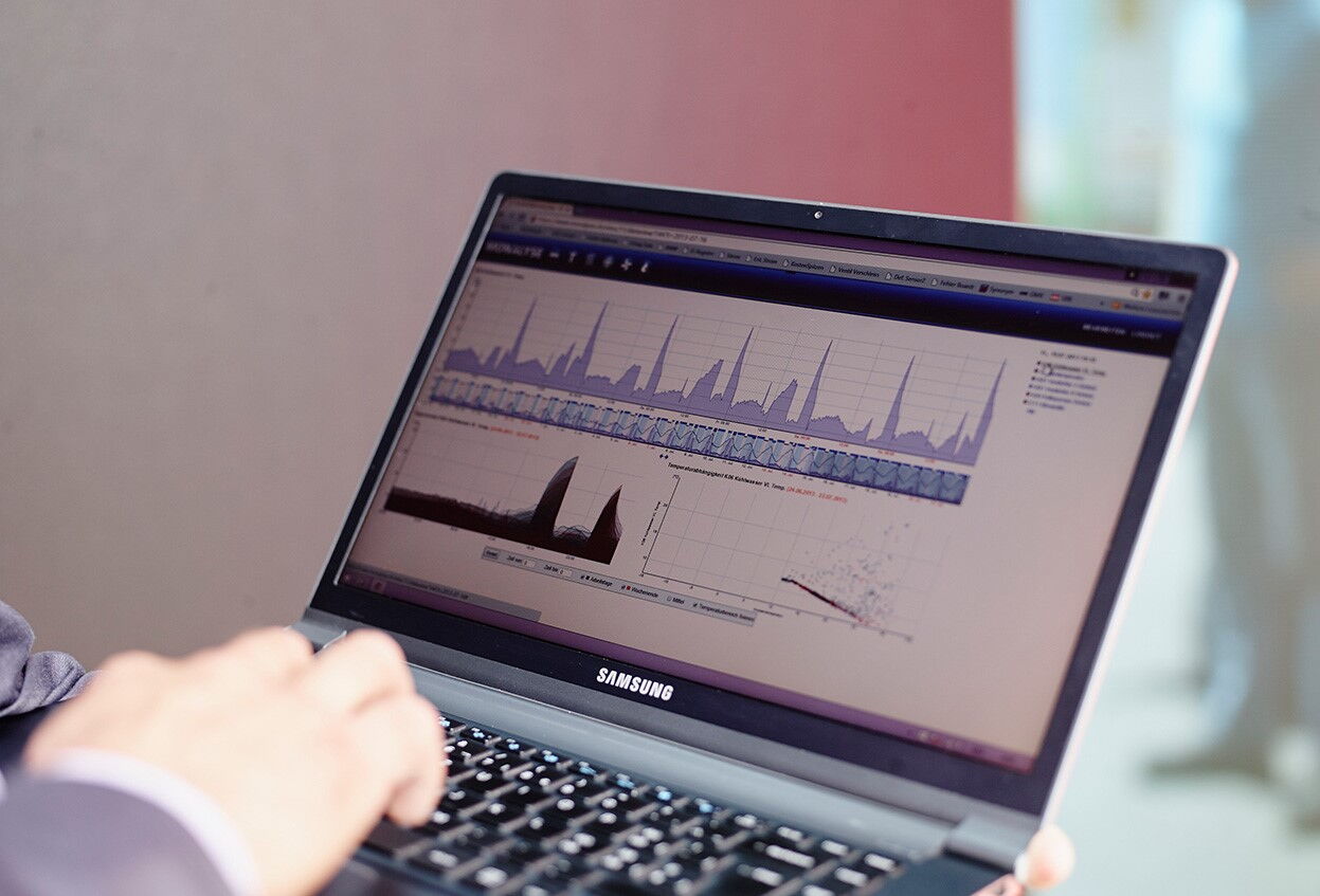 MONALYSE-WATTELSE Abbildung von Grafiken auf einem Laptop - MONALYSE
